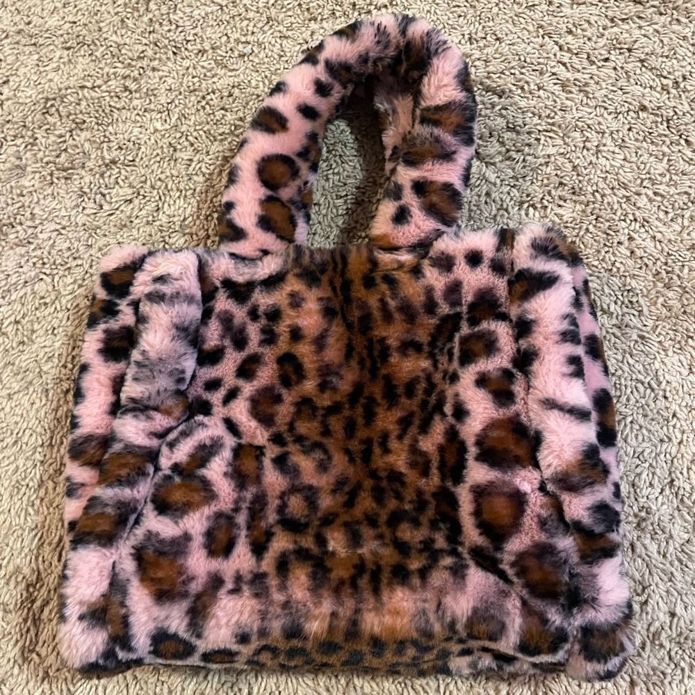 Pink and brown cheetah print tote purse Dolls Kill